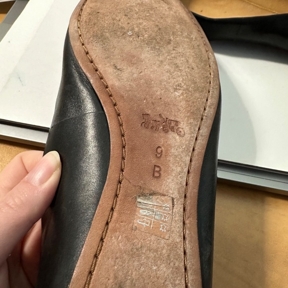 Coach Black Leather Flats – Size 9, Jewel Detail - Picture 3 of 9